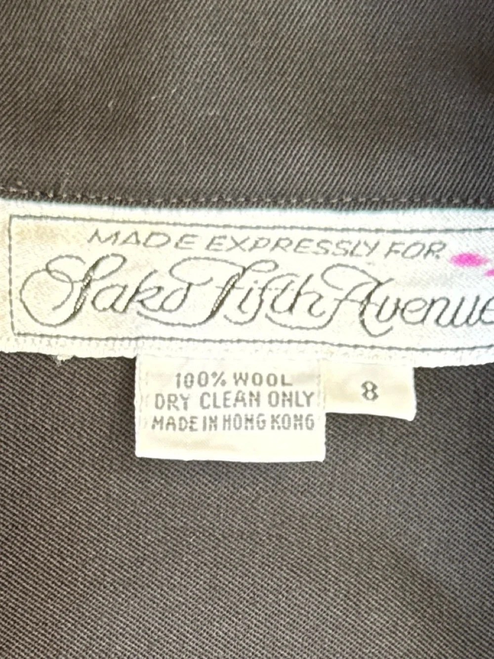 Saks Fifth Avenue vintage utility shirt dress black size 6